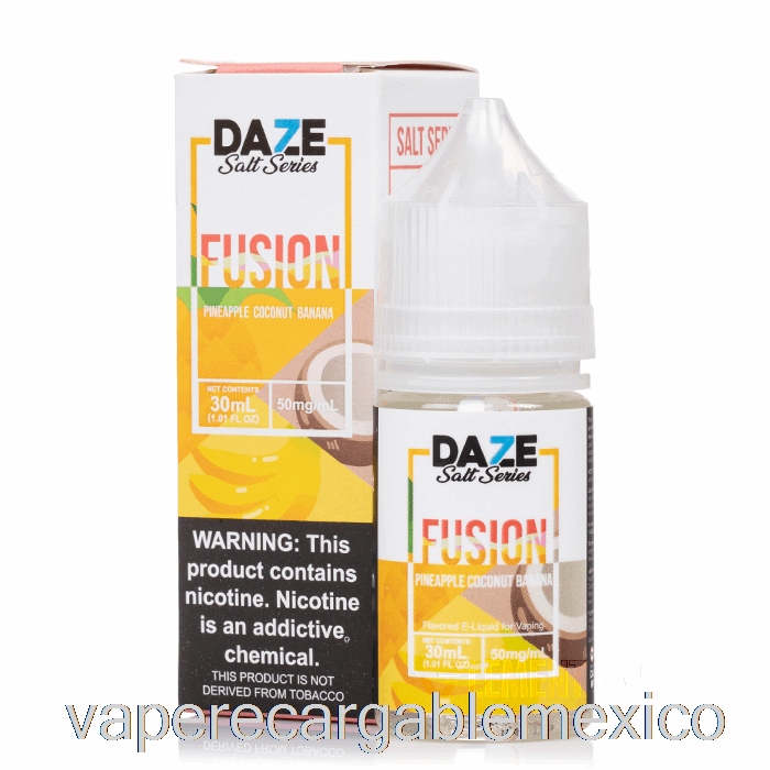 Vape Recargable Piña Coco Plátano - 7 Daze Fusion Salt - 30ml 30mg